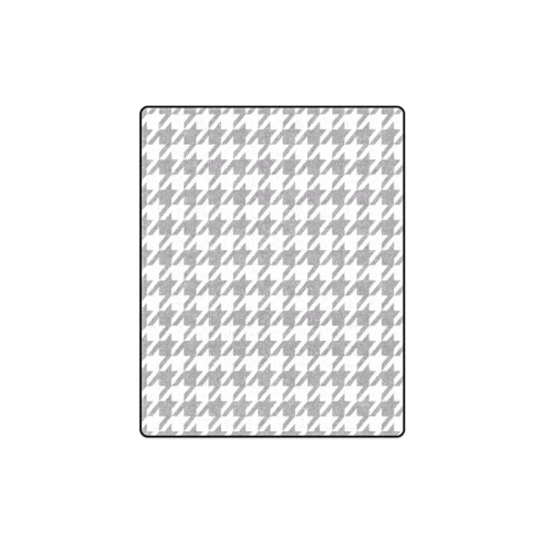 grey and white houndstooth classic pattern Blanket 40"x50"