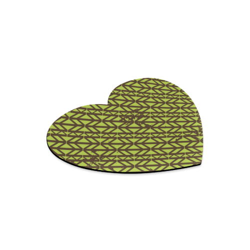 green geometric pattern Heart-shaped Mousepad