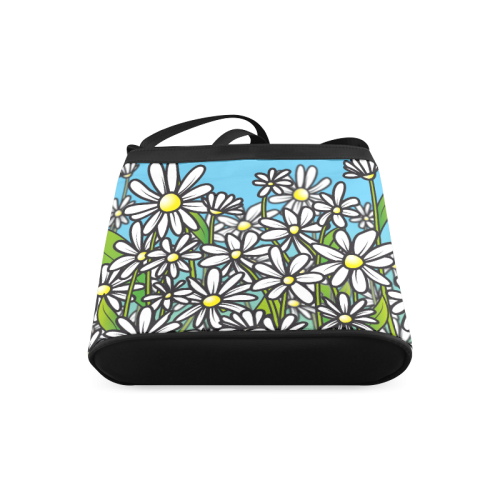 white daisy field flowers Crossbody Bags (Model 1613)