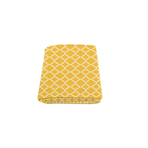 sunny yellow white quatrefoil classic pattern Blanket 40"x50"