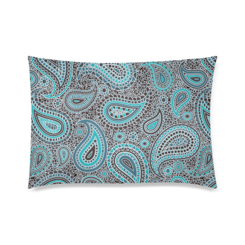 blue paisley mosaic design