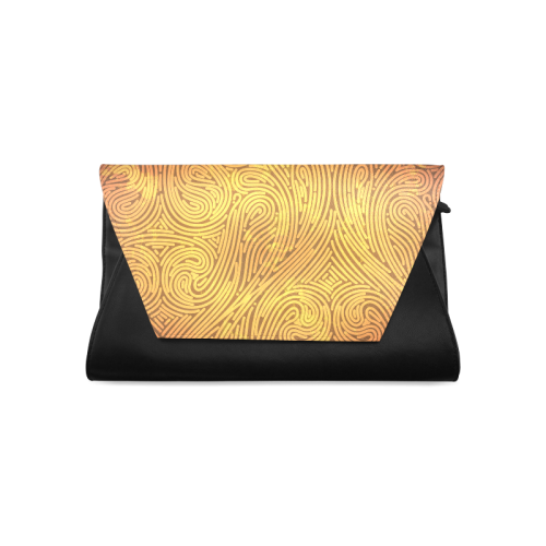 gold leaf abstract pattern Clutch Bag (Model 1630)