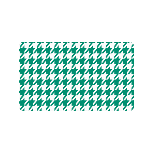 emerald green and white houndstooth classic patter