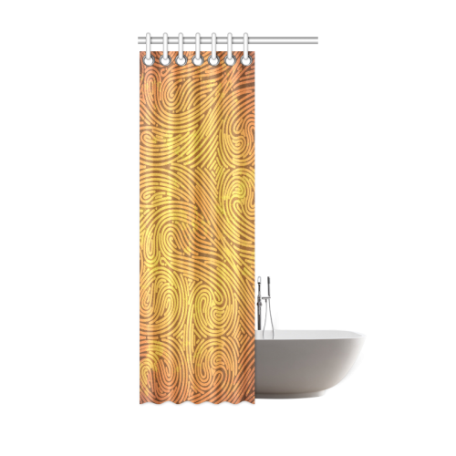 gold leaf abstract pattern Shower Curtain 36"x72"