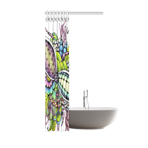 Bright fantasy flower in bright colors Shower Curtain 36"x72"