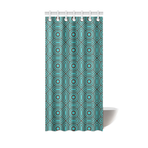 blue geometric pattern Shower Curtain 36"x72"