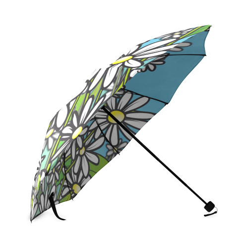 white daisy field flowers Foldable Umbrella (Model U01)