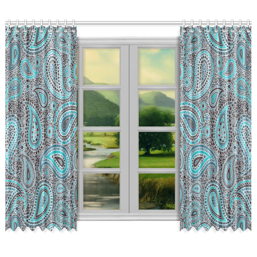 Bright Blue Window Curtains