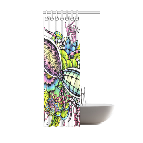 Bright fantasy flower in bright colors Shower Curtain 36"x72"