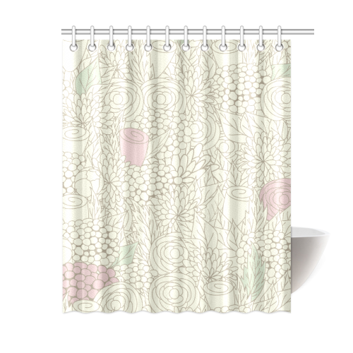 vintage flower pattern Shower Curtain 60"x72"