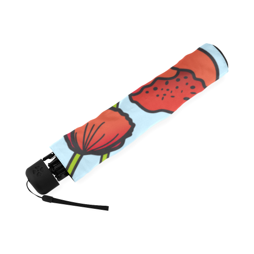 field of poppy flowers red floral Foldable Umbrella (Model U01)