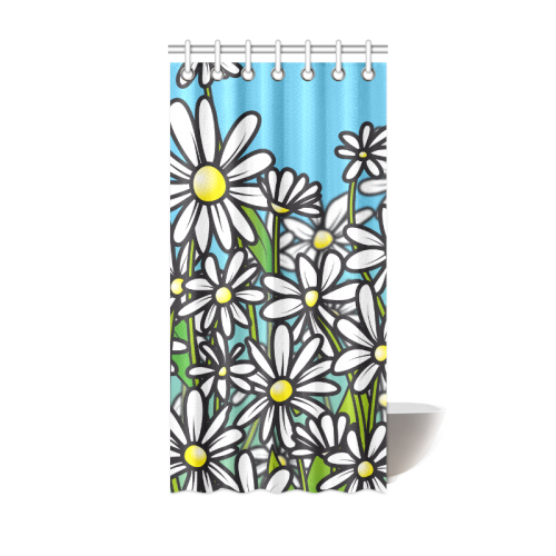 white daisy field flowers Shower Curtain 36"x72"