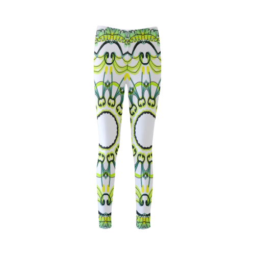 Lights Leaves Opera Green Flowers Theater Mandala Cassandra Women's Leggings (Model L01)