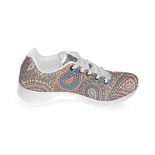 yellow blue pink paisley mosaic pattern Men’s Running Shoes (Model 020)