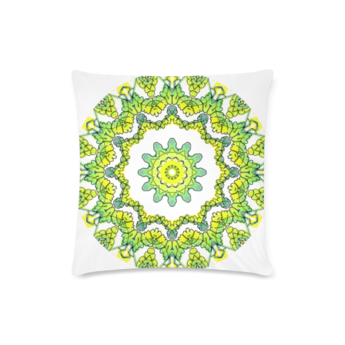 Glowing Green Leaves Flower Arches Star Mandala
