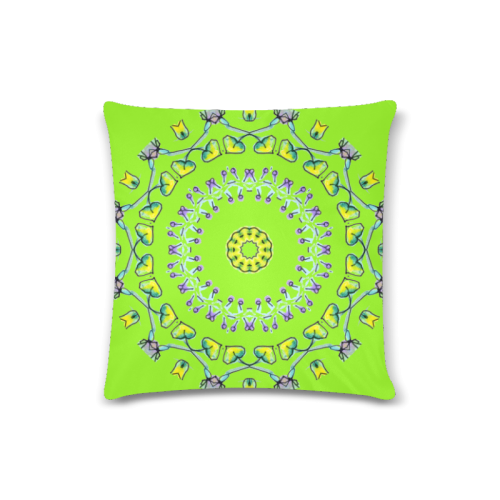 Circle Dance Yellow Leaves Flower Matrix Mandala Lime