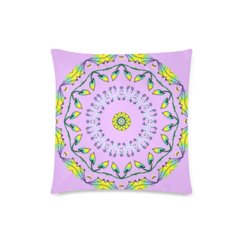 Yellow Purple Green Flower Dance Mandala Lilac