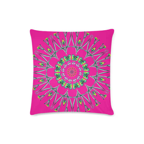 Glowing Green Flower Vines Branches Matrix Mandala Rose