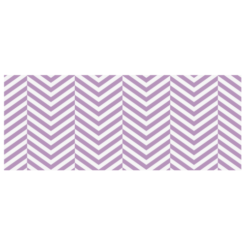 lilac purple and white classic chevron pattern White Mug(11OZ)