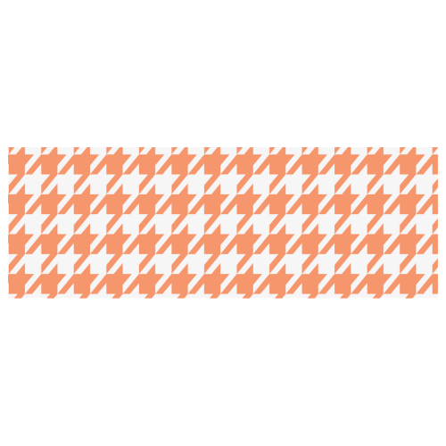 orange and white houndstooth classic pattern Classic Insulated Mug(10.3OZ)