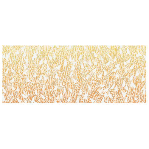yellow orange ombre feather pattern white White Mug(11OZ)