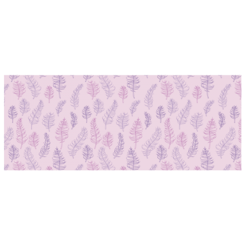 pink purple feather leaves pattern whimsical White Mug(11OZ)