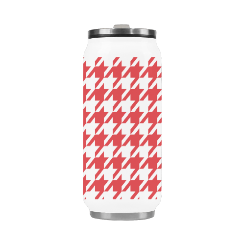 red and white houndstooth classic pattern