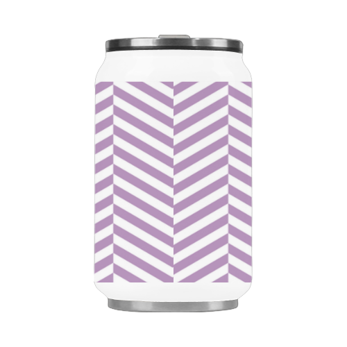 lilac purple and white classic chevron pattern Stainless Steel Vacuum Mug (10.3OZ)