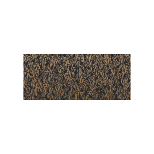 brown ombre feathers pattern black