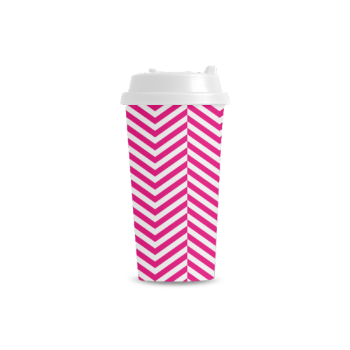 hot pink and white classic chevron pattern