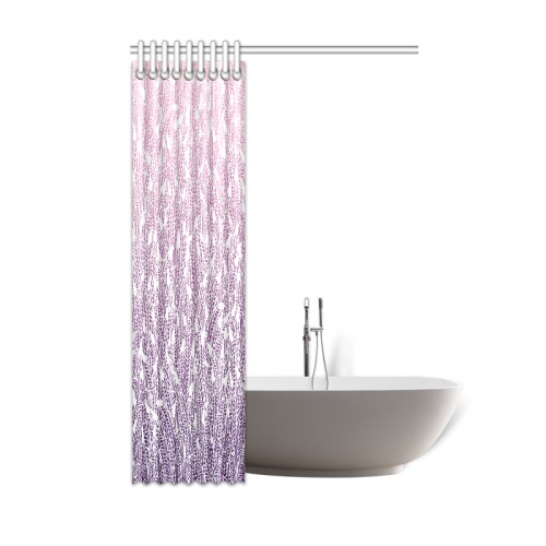 pink purple ombre feather pattern white Shower Curtain 48"x72"