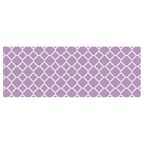 purple lilac white quatrefoil classic pattern Travel Mug (Silver) (14 Oz)