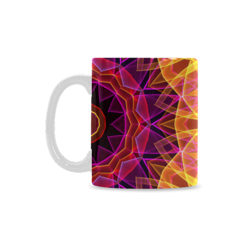 pink purple yellow gemstone dream mandala White Mug(11OZ)