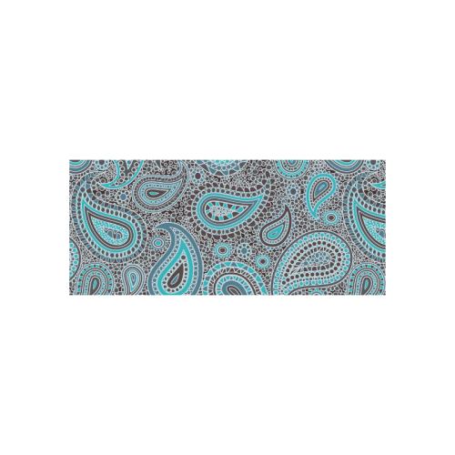 blue paisley mosaic design