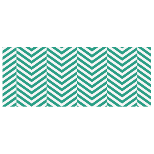 emerald green and white classic chevron pattern White Mug(11OZ)