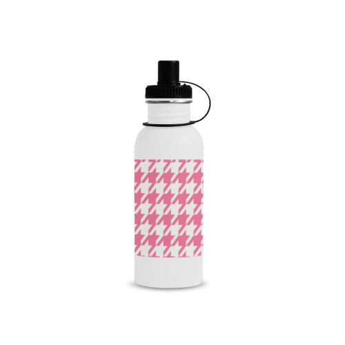 pink and white houndstooth classic pattern