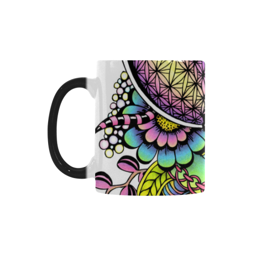 Bright fantasy flower in bright colors Custom Morphing Mug