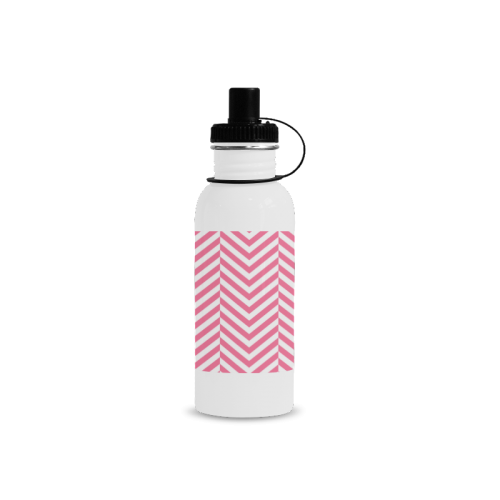 pink and white classic chevron pattern