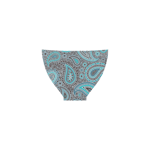 blue paisley mosaic design Custom Bikini Swimsuit
