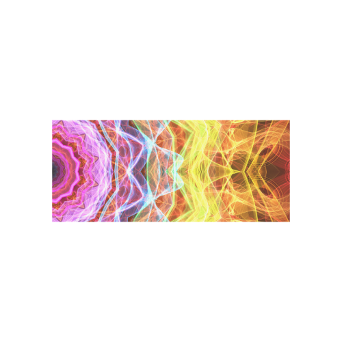 pink yellow passion mandala abstract art