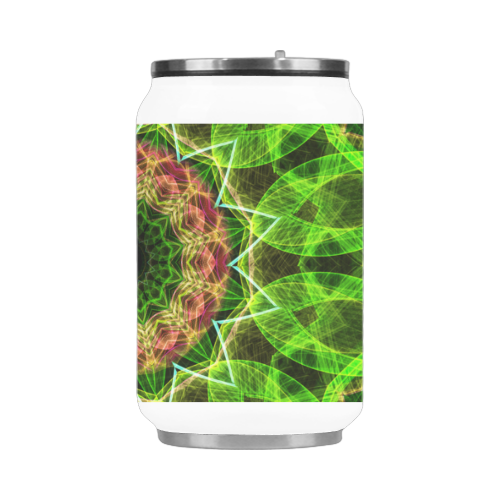 pink yellow green abstract art Stainless Steel Vacuum Mug (10.3OZ)