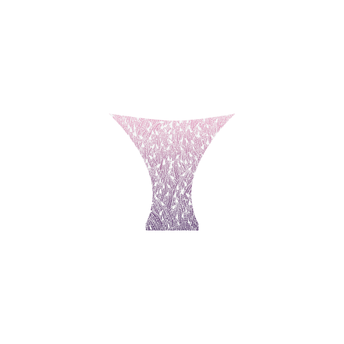 pink purple ombre feather pattern white Custom Bikini Swimsuit