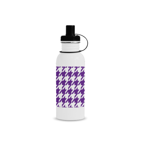 royal purple and white houndstooth classic pattern