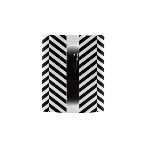 black and white classic chevron pattern Custom Morphing Mug