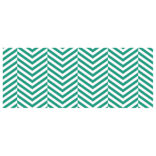 emerald green and white classic chevron pattern Custom Morphing Mug