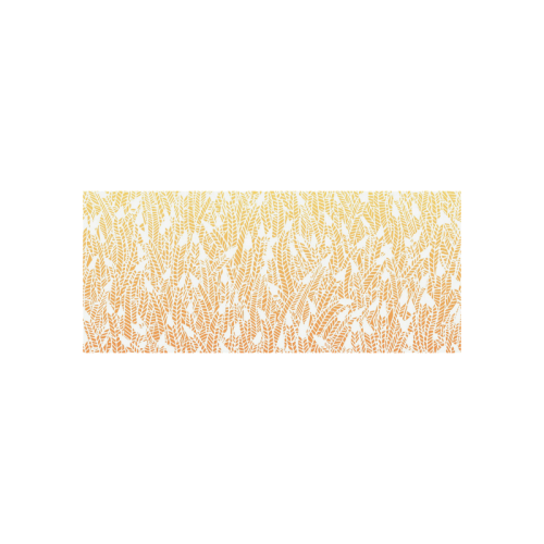 yellow orange ombre feather pattern white