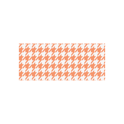 orange and white houndstooth classic pattern
