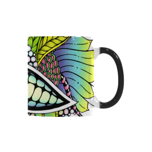 Bright fantasy flower in bright colors Custom Morphing Mug