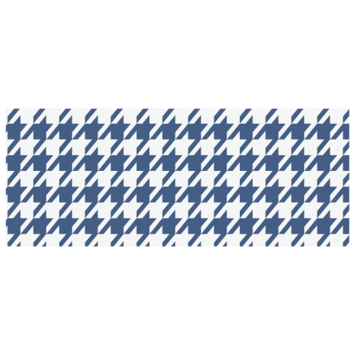 dark blue and white houndstooth classic pattern White Mug(11OZ)