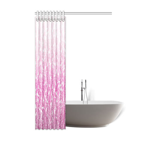 pink ombre feathers pattern white Shower Curtain 48"x72"
